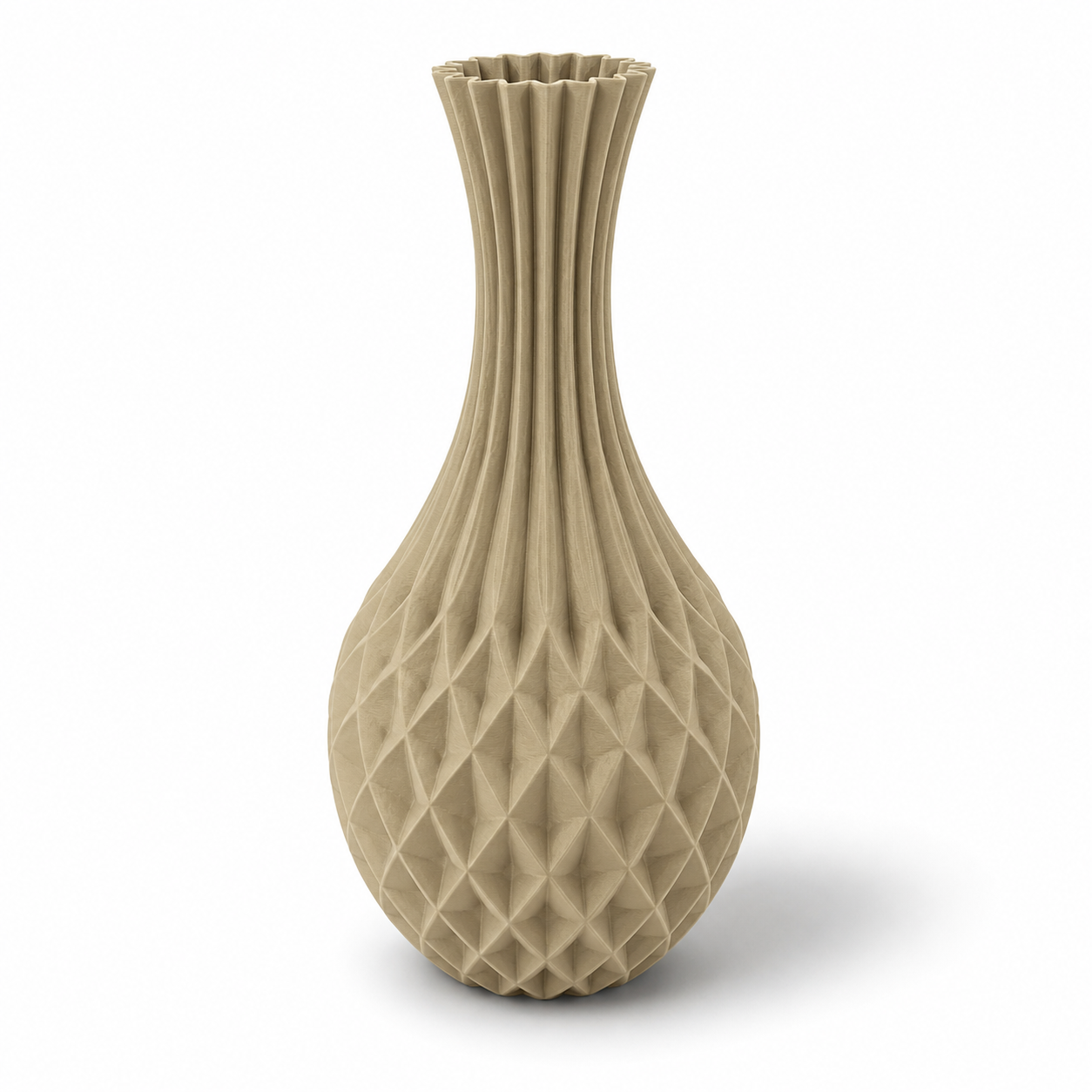 Moderne Forma Kairo Vase aus nachhaltigen Rohstoffen auf Sideboard in Deutschland gefertigt