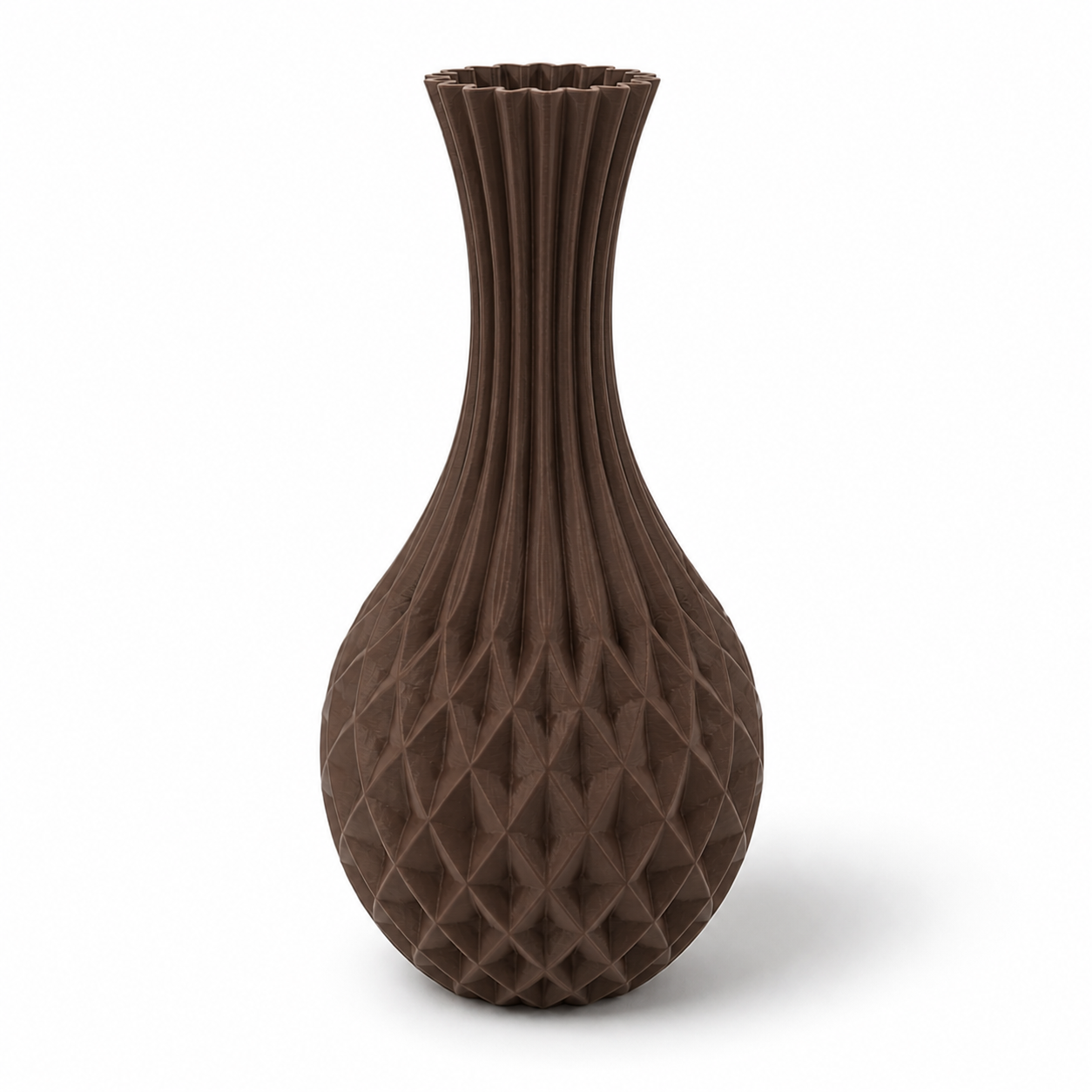 Moderne Forma Kairo Vase aus nachhaltigen Materialien auf Sideboard, umweltfreundlich hergestellt in Deutschland
