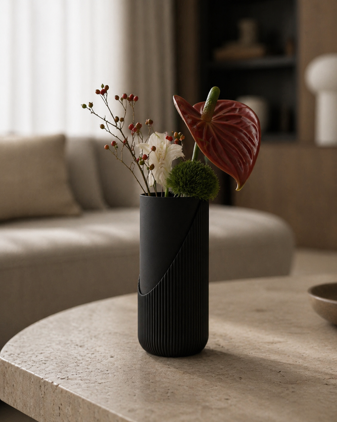 Forma Luvon Vase aus nachhaltigen Rohstoffen, hochwertige Wohndeko in Deutschland gefertigt, umweltfreundlich verpackt