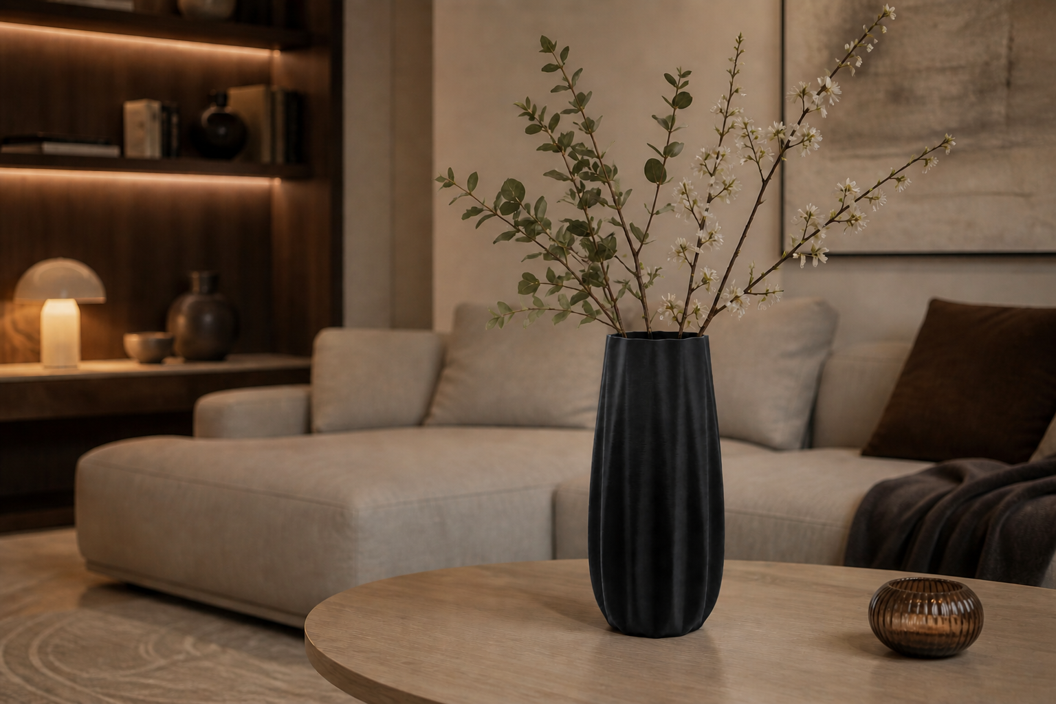 Forma Varia stilvolle Vase aus nachhaltigen Rohstoffen, in Deutschland präzise gefertigt